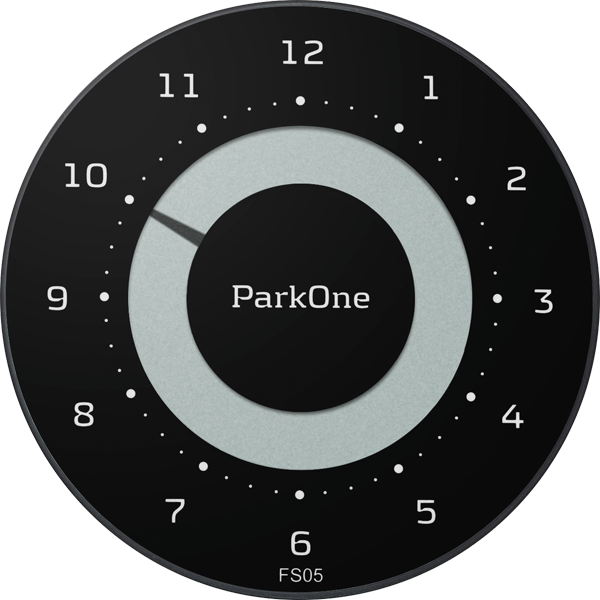OOONO Park electronic parking disc parking clock digital blackTÜV certified